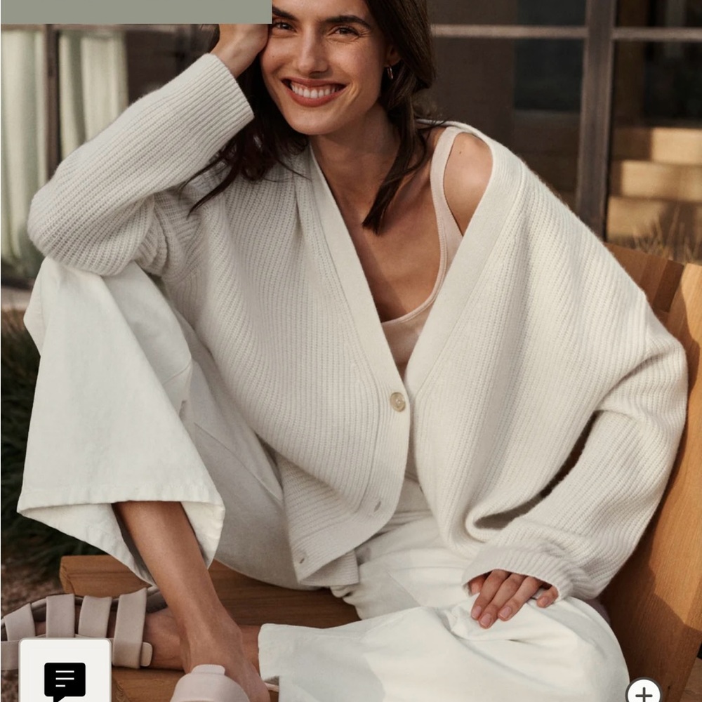 Jenni Kayne Cashmere Cocoon Cardigan - Ivory - XXS - New